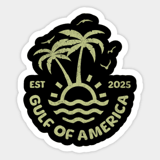 Retro Gulf Of USA America Est 2025 American Gulf Mexico Sticker